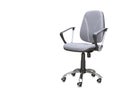 office chair from gray cloth isolated over white Royalty Free Stock Photo