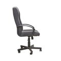 Office chair from gray cloth over white Royalty Free Stock Photo