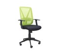 Office chair from green cloth isolated over white Royalty Free Stock Photo