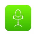 Modern office chair icon digital green Royalty Free Stock Photo