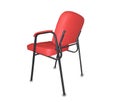 Modern office chair from red leather. Isolated Royalty Free Stock Photo