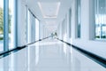 Modern Office Corridor with Bright Sunlight Royalty Free Stock Photo