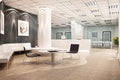 Modern office interior design with reception Royalty Free Stock Photo
