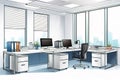 modern office interior designmodern office interior designworkplace in the office Royalty Free Stock Photo