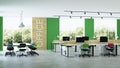 Modern office interior. Openspace. Royalty Free Stock Photo