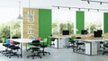 Modern office interior. Openspace. Royalty Free Stock Photo