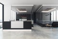 Modern office interior with reception Royalty Free Stock Photo