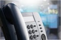 Modern office phone close-up view Royalty Free Stock Photo