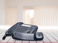 Modern office phone close-up view Royalty Free Stock Photo