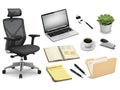 Modern office setup with essential tools Royalty Free Stock Photo