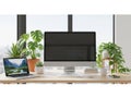 Modern office setup with plants isolated on white background isolated on white background Royalty Free Stock Photo