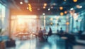 Modern Office Space With Blurred Interior And Business People Working In Abstract Setting Royalty Free Stock Photo