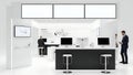 Modern office space with collaborative workstations Royalty Free Stock Photo
