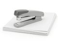 Modern office stapler on stack of paper Royalty Free Stock Photo