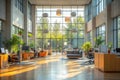 Modern office sunlight atrium Royalty Free Stock Photo