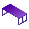 Modern office table icon, isometric style Royalty Free Stock Photo