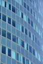 Modern office tower facade over blue sky Royalty Free Stock Photo