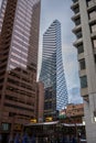 Modern office towers in urban Calgary Royalty Free Stock Photo