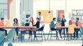 Modern office workers collaborate (1 Royalty Free Stock Photo