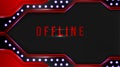 Modern offline banner with abstract background for twitch