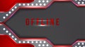 Modern offline banner with abstract background for twitch