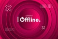 modern offline twitch background with circle background vector illustration