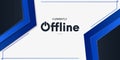 modern offline for twitch with minimal blue shapes vector illustration