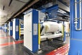 Modern offset printing machines in a large printing plant - modern equipment in an industrial company