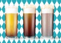 Modern Oktoberfest Concept. Beer glasses.