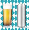 Modern Oktoberfest Concept. Beer set.