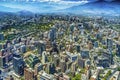 Modern Buildings Vitacura Highway Mountains Santiago Chile Royalty Free Stock Photo