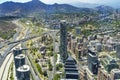 Modern Buildings Vitacura Highway Mountains Santiago Chile Royalty Free Stock Photo