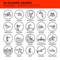 Modern Olympic Sports Icon with Linear Vector Style