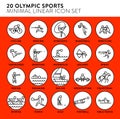 Modern Olympic Sports Icon with Linear Vector Style