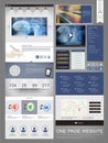 Modern one page website design template Royalty Free Stock Photo