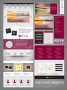 Modern one page website design template Royalty Free Stock Photo