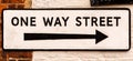 Modern One-Way Street Sign Left to Right Royalty Free Stock Photo