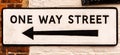 Modern One-Way Street Sign Right to Left Royalty Free Stock Photo