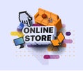 Modern online store banner