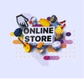 Modern online store banner
