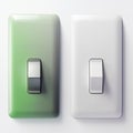 Modern onoff trapezoid toggle switch design, Ai Generated