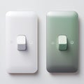 Modern onoff trapezoid toggle switch design, Ai Generated