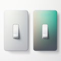 Modern onoff trapezoid toggle switch design, Ai Generated