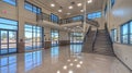 Modern open-plan building interior Royalty Free Stock Photo