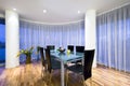 Modern open plan dining area in a penthouse Royalty Free Stock Photo