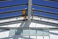 Modern open roof with retracted sunshades Royalty Free Stock Photo