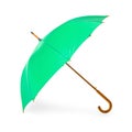 Modern opened green umbrella isolated Royalty Free Stock Photo