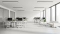 Modern OpenPlan Office Contemporary Business Workspace Interior with Collaborative Design Ample Light Royalty Free Stock Photo
