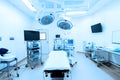 Modern operating room take with blue filter Royalty Free Stock Photo