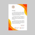 Modern orange geometric letterhead design